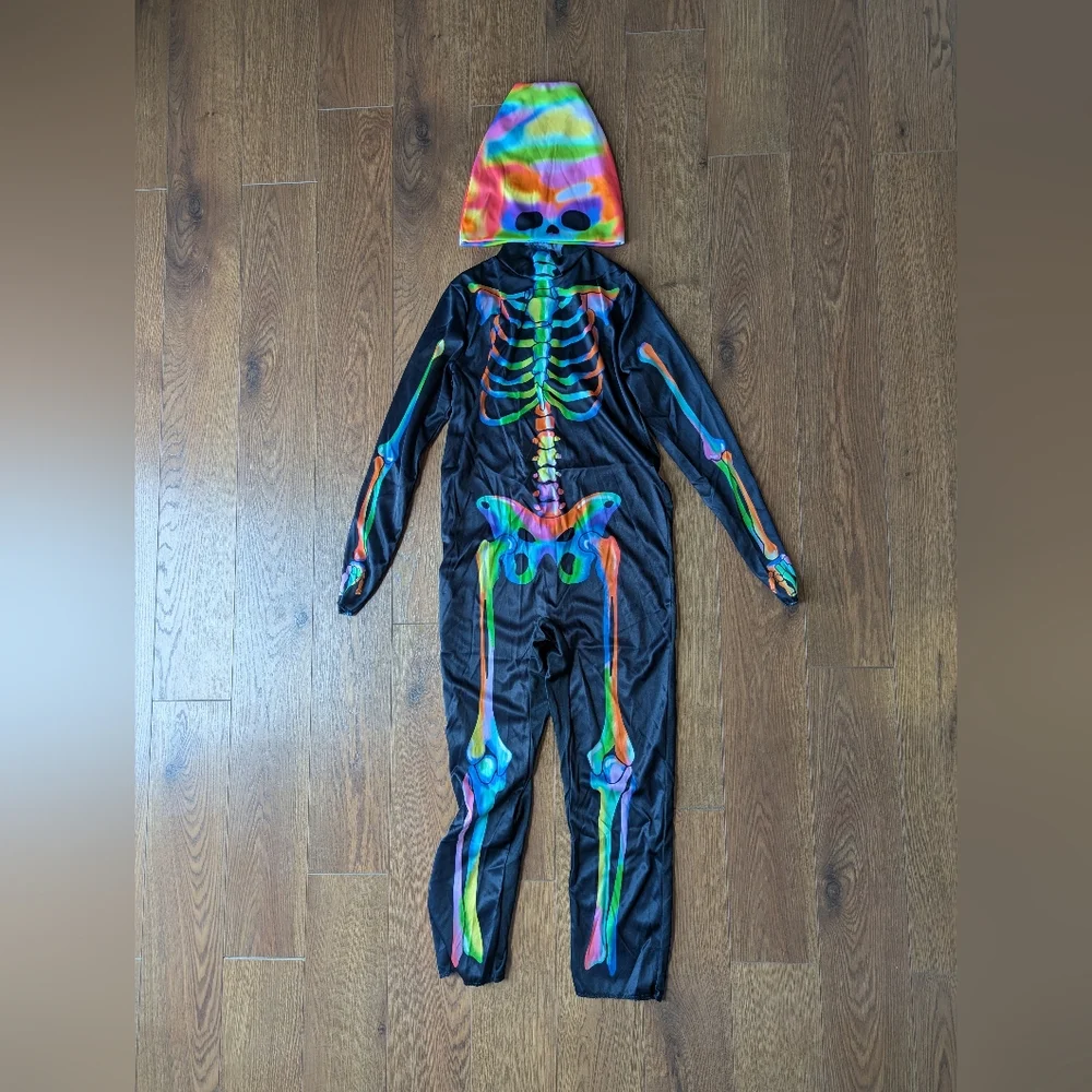 Hyde & Eek! Color Melt Skeleton Kids Halloween Costume M NIB